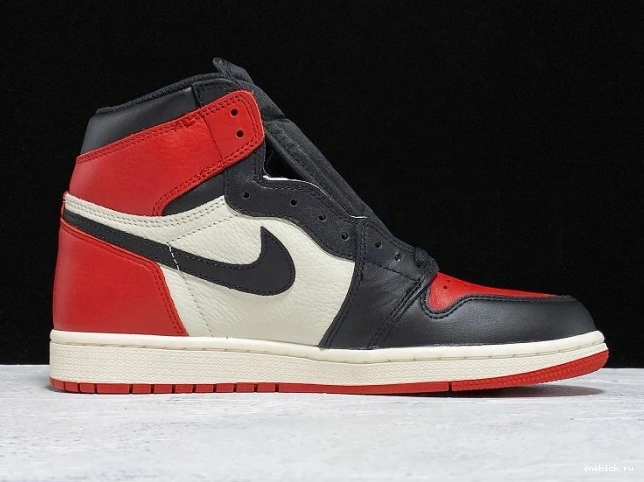 Rep Onekick Retro 1 High Jordan Toe 555088-610 Air Bred OG 0706